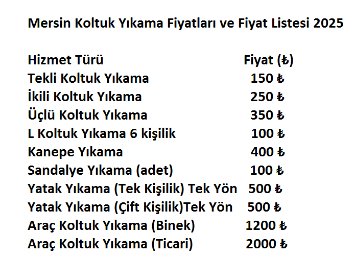 2025 yılı Mersin koltuk yıkama Ücretleri ve profesyonel temizlik hizmeti sunan bir ekip tarafından temizlenen oturma grubu.
