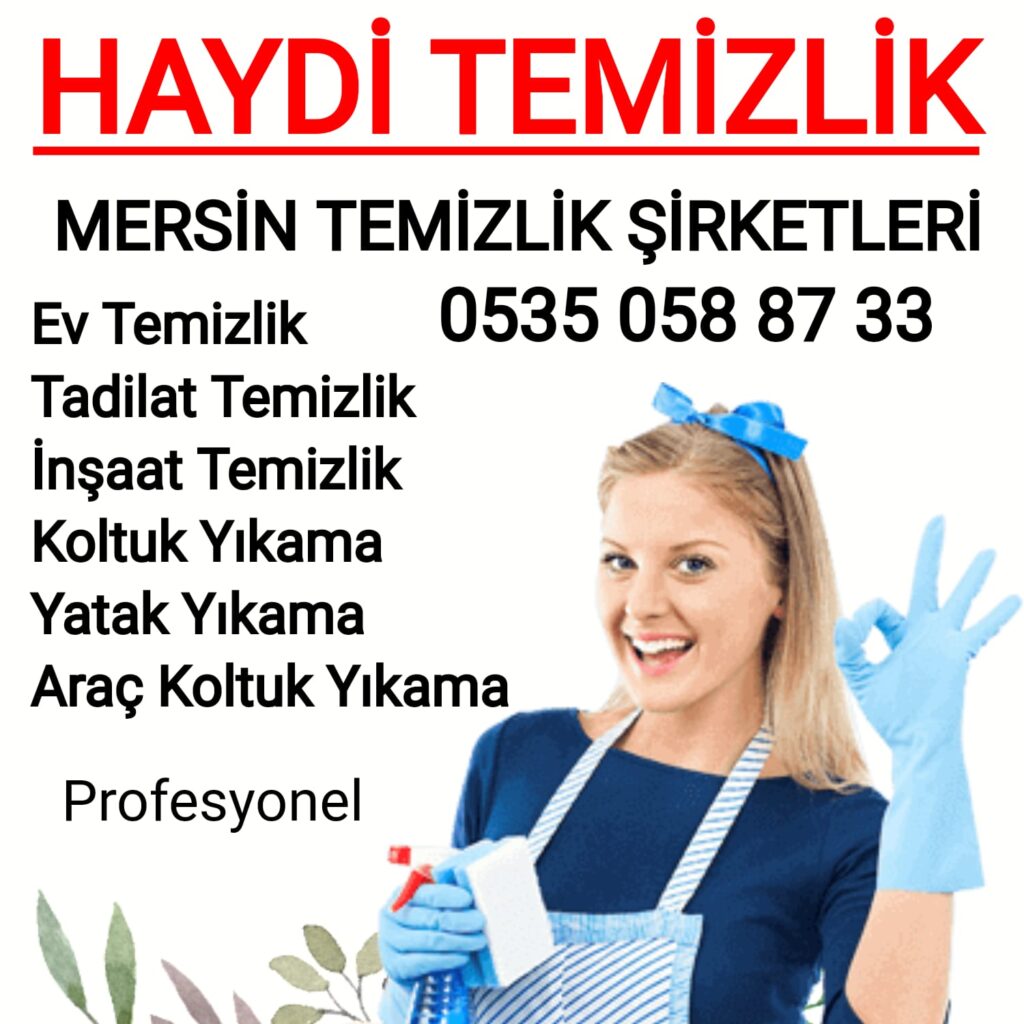 Haydi Temizlik, Mersin'de güvenilir temizlik firması olarak ev, ofis ve araç temizliği hizmeti sunuyor.